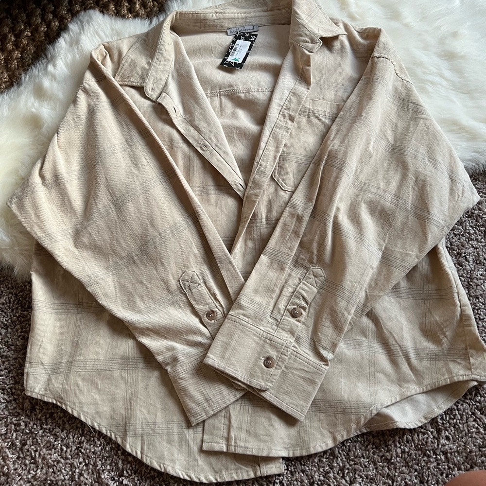 oversized flannel over-piece